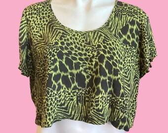 Green Zebra Blouse - Etsy Australia