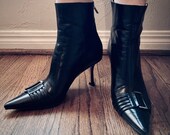 Vintage Witchy Goth Jimmy Choo Heeled Ankle Boots Saber Style Boot Kix Style Boot - EU 37 (US 6.5)