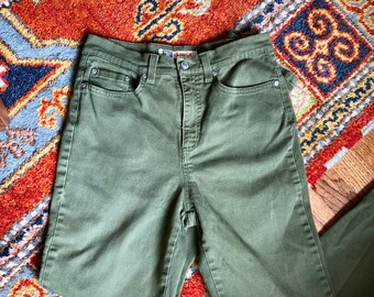 olive green mom jeans