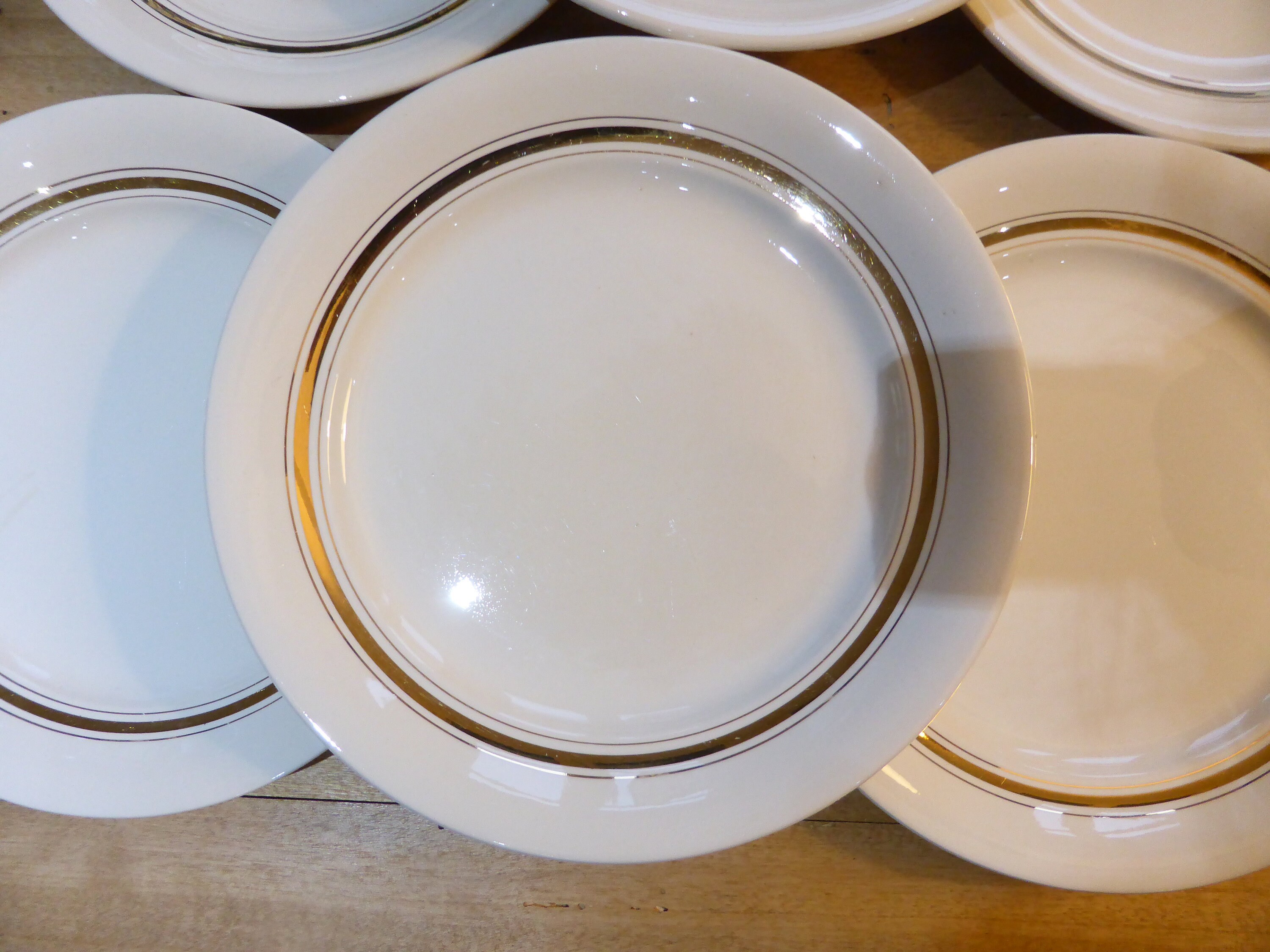 6 Assiettes Plates Vintage Villeroy et Boch en Porcelaine
