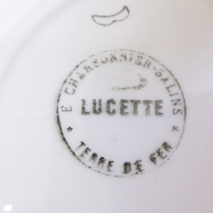 4 Vintage-Flachplatten aus Eisenerde vom Les Salins Modell Lucette Bild 8
