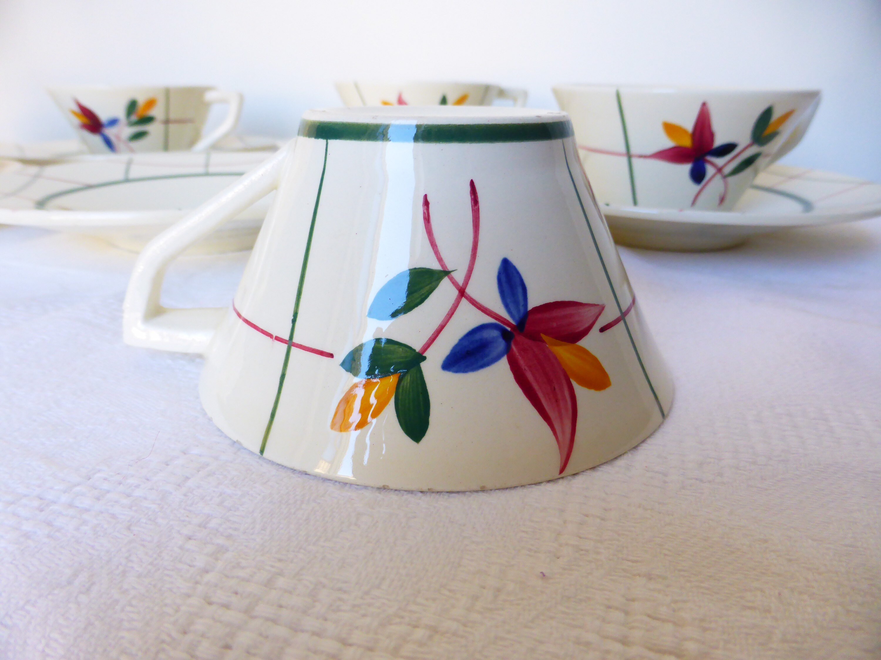 Service à Café Vintage Gien Modèle Tamaris en Porcelaine