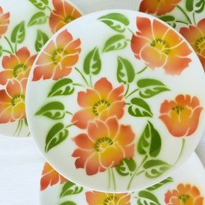 4 vintage Moulin des Loups Orchies Ontario pattern porcelain dessert plates