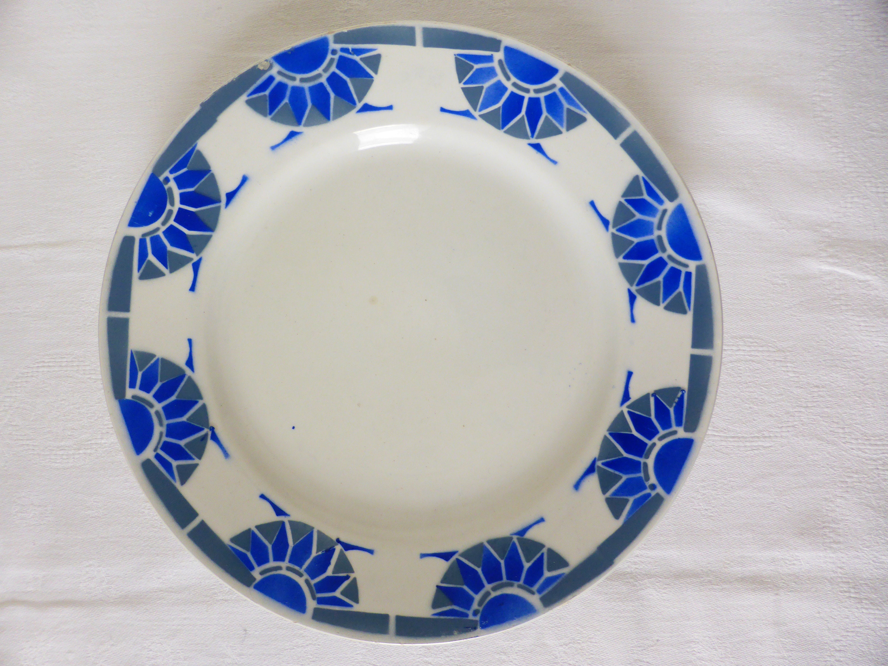 Serviteur Plat sur Piedouche Compotier Vintage Céranord St Amand Modèle Roxy en Porcelaine