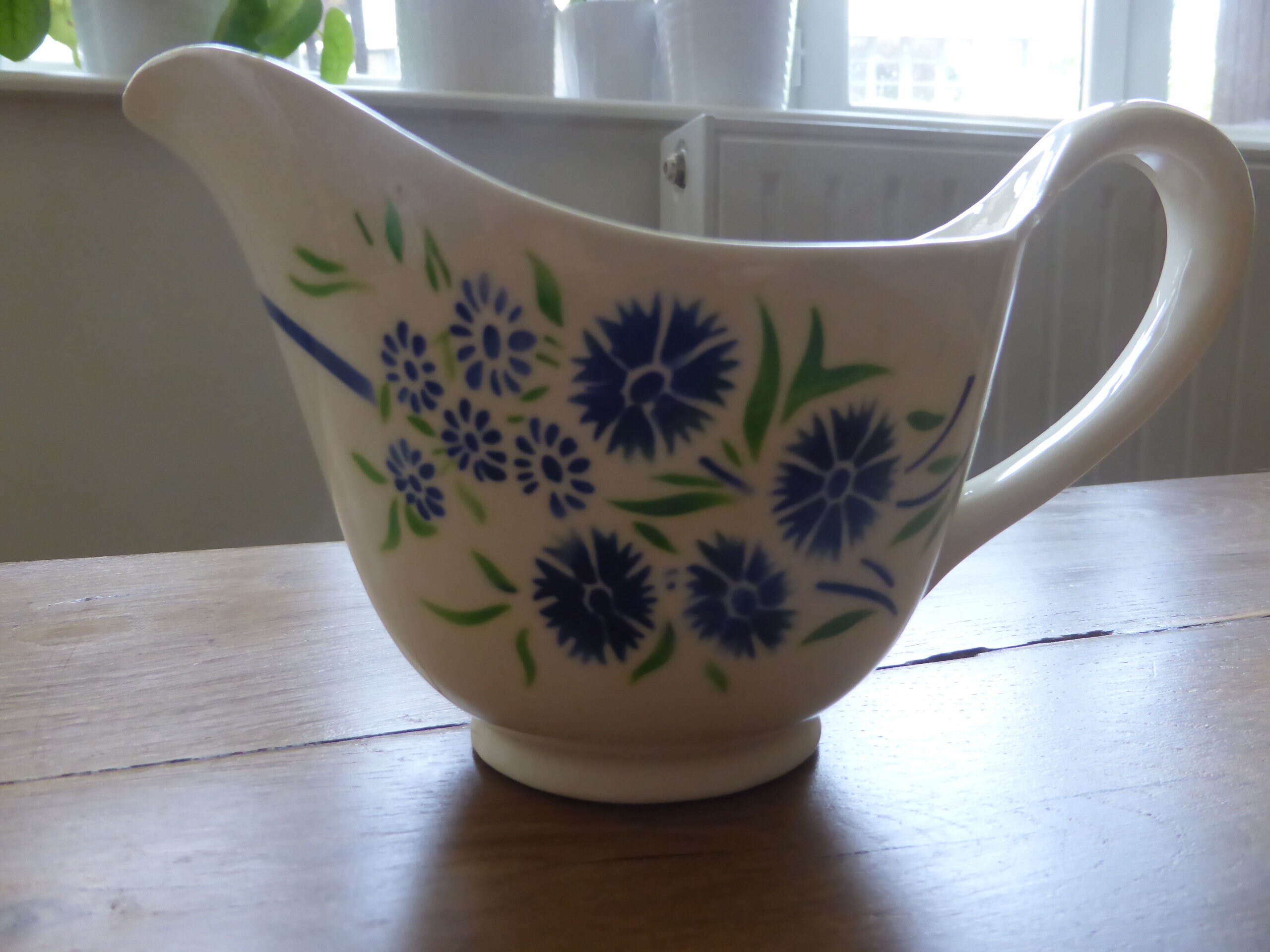 Saucière ou Pot à Lait Vintage de La Manufacture Badonviller Modèle Francine en Porcelaine