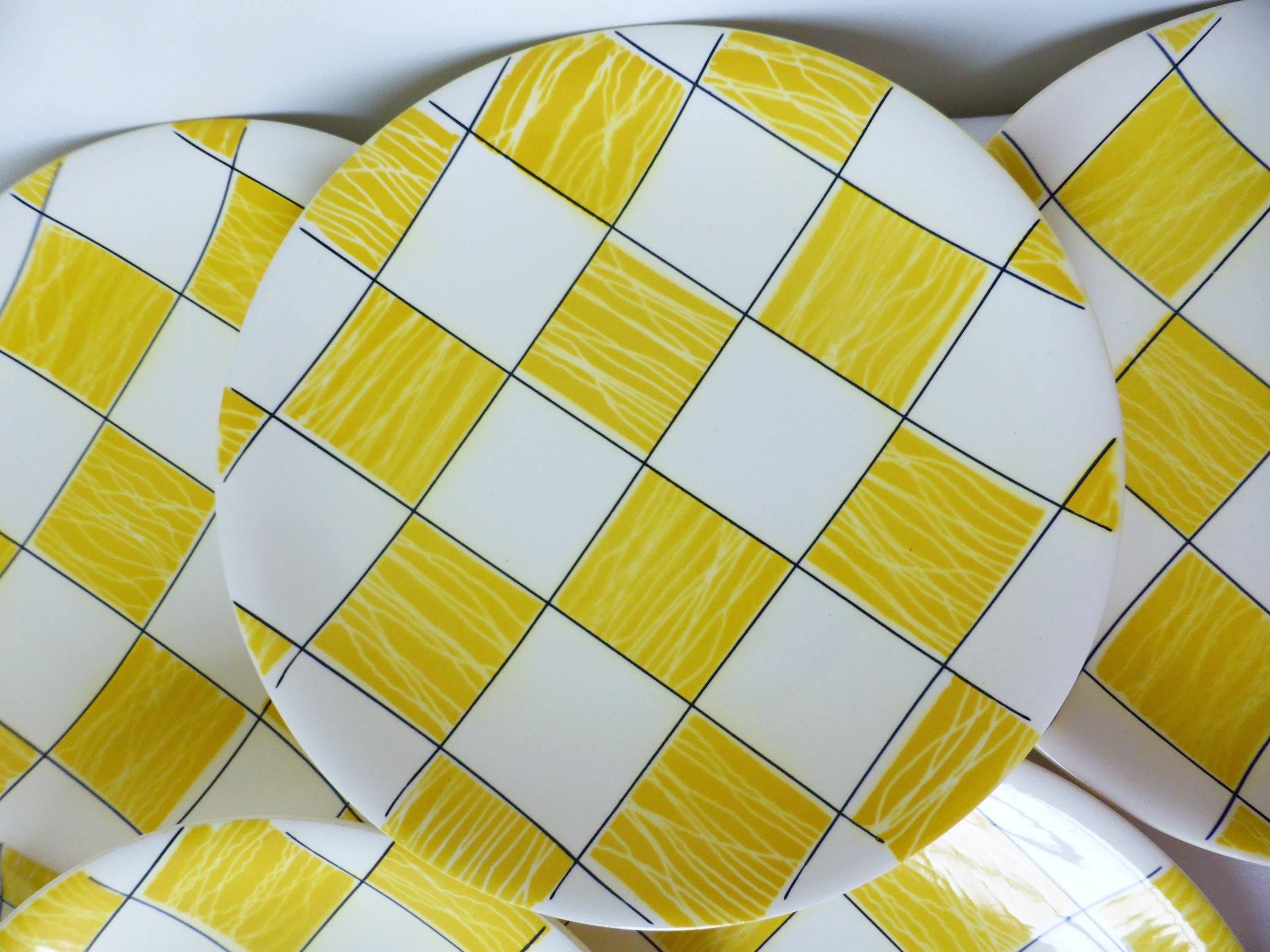 6 Assiettes Plates Vintage de La Manufacture Des Salins Modèle Cambridge en Porcelaine