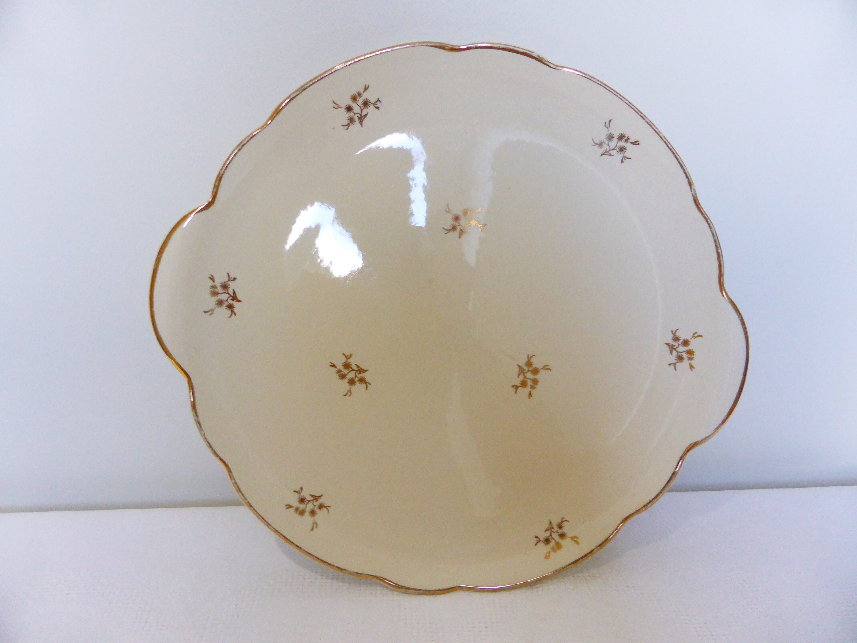 Plat à Tarte ou Gateau Vintage Villeroy et Boch en Porcelaine