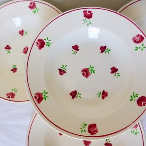 4 vintage deep plates from the Badonviller porcelain factory
