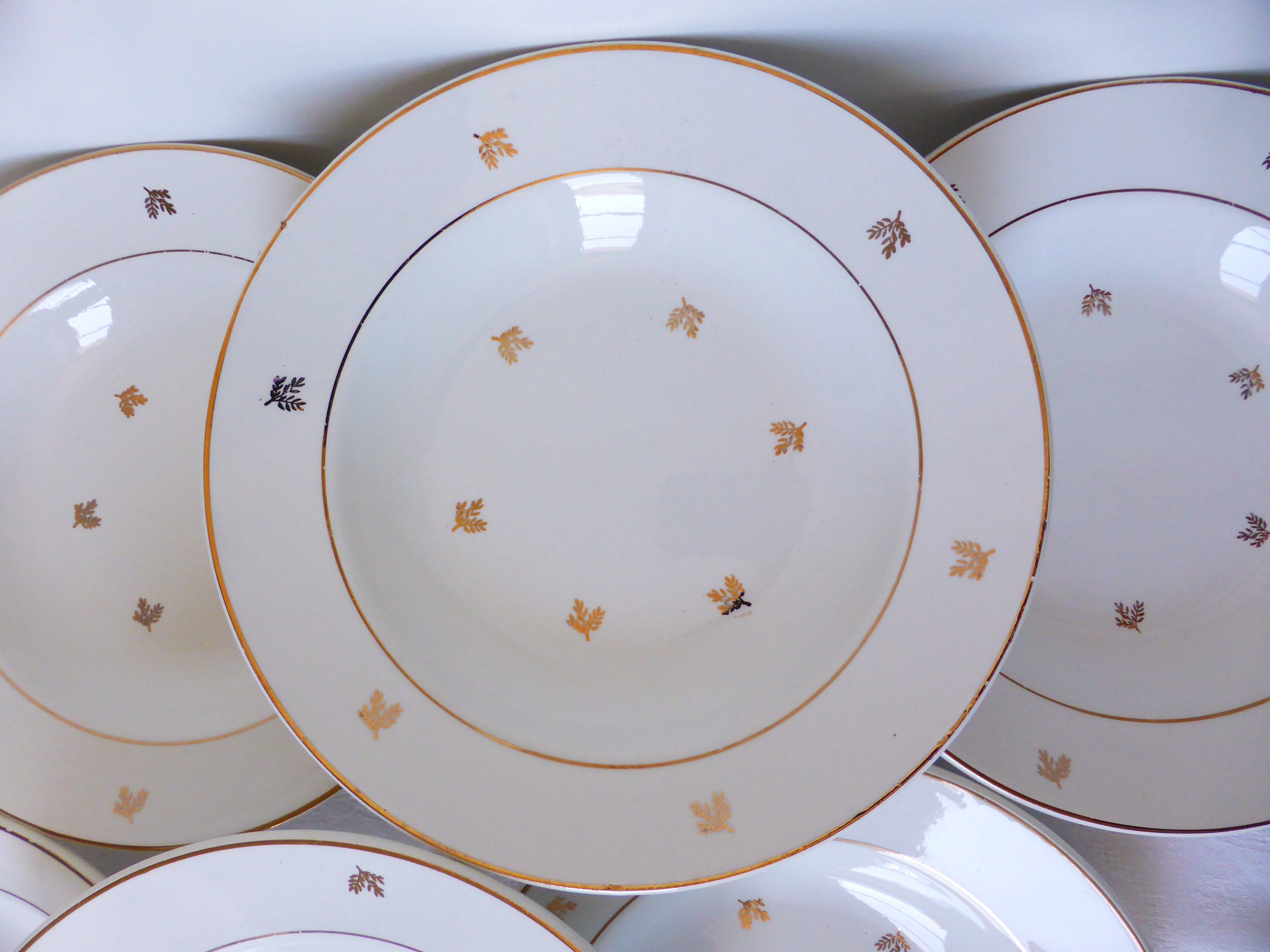 6 Assiettes Creuses Vintage de Badonviller en Porcelaine