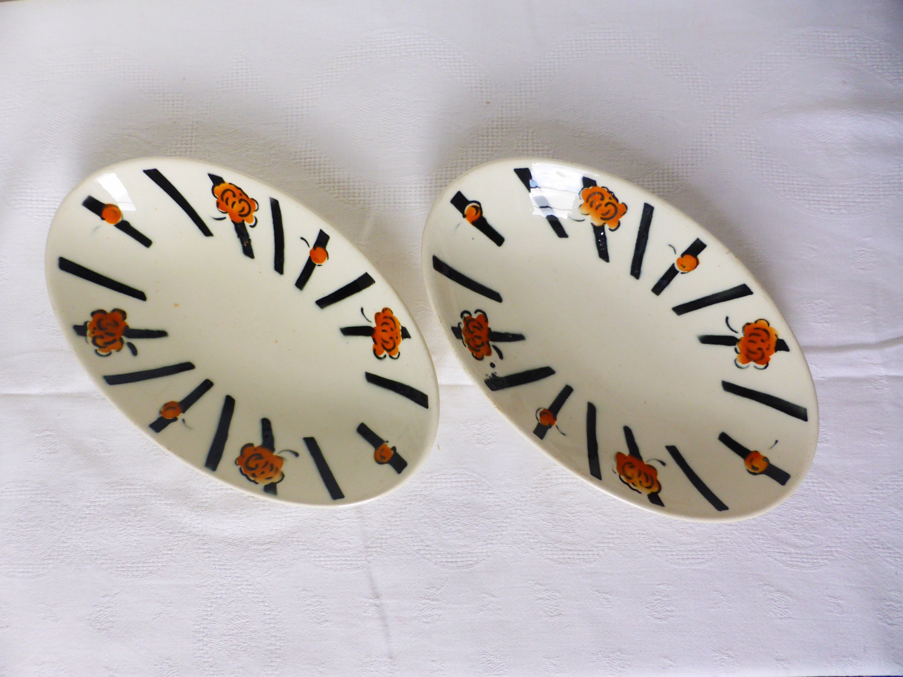 2 Raviers Vintage de La Manufacture Badonviller en Porcelaine