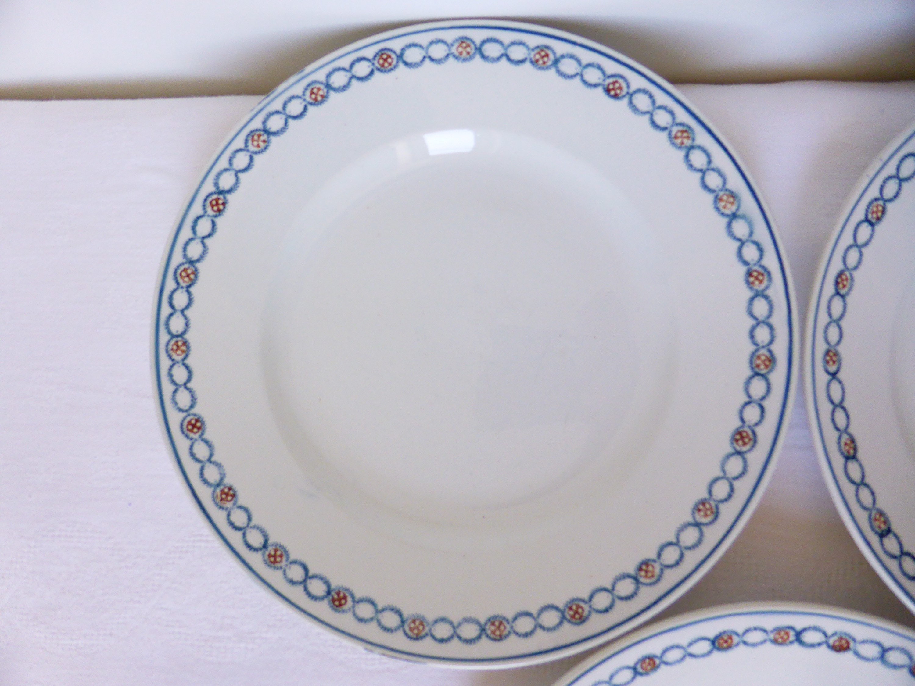 3 Assiettes Plates Vintage de La Manufacture Longwy Modèle Floreal