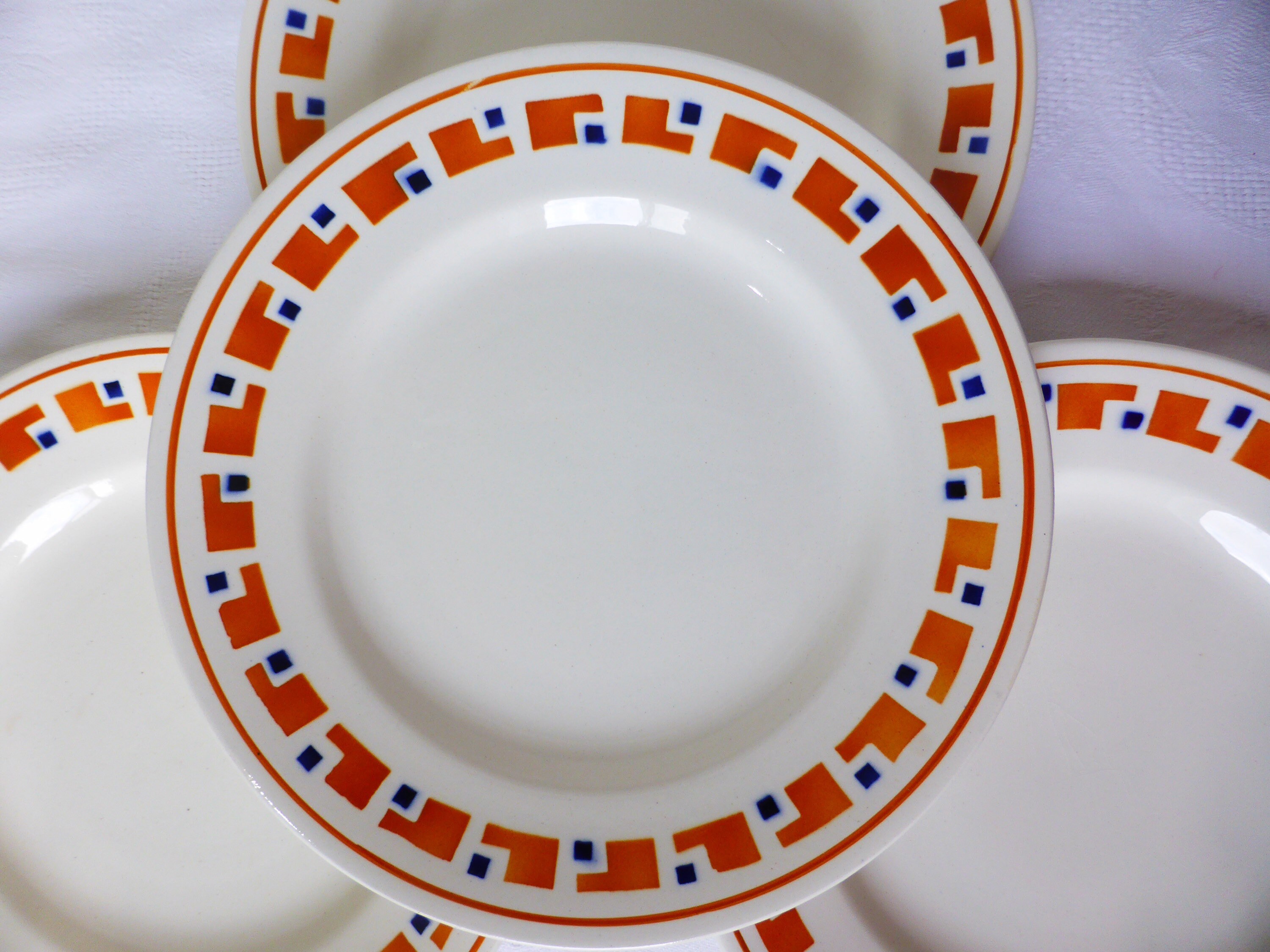 4 Assiettes Plates Vintage