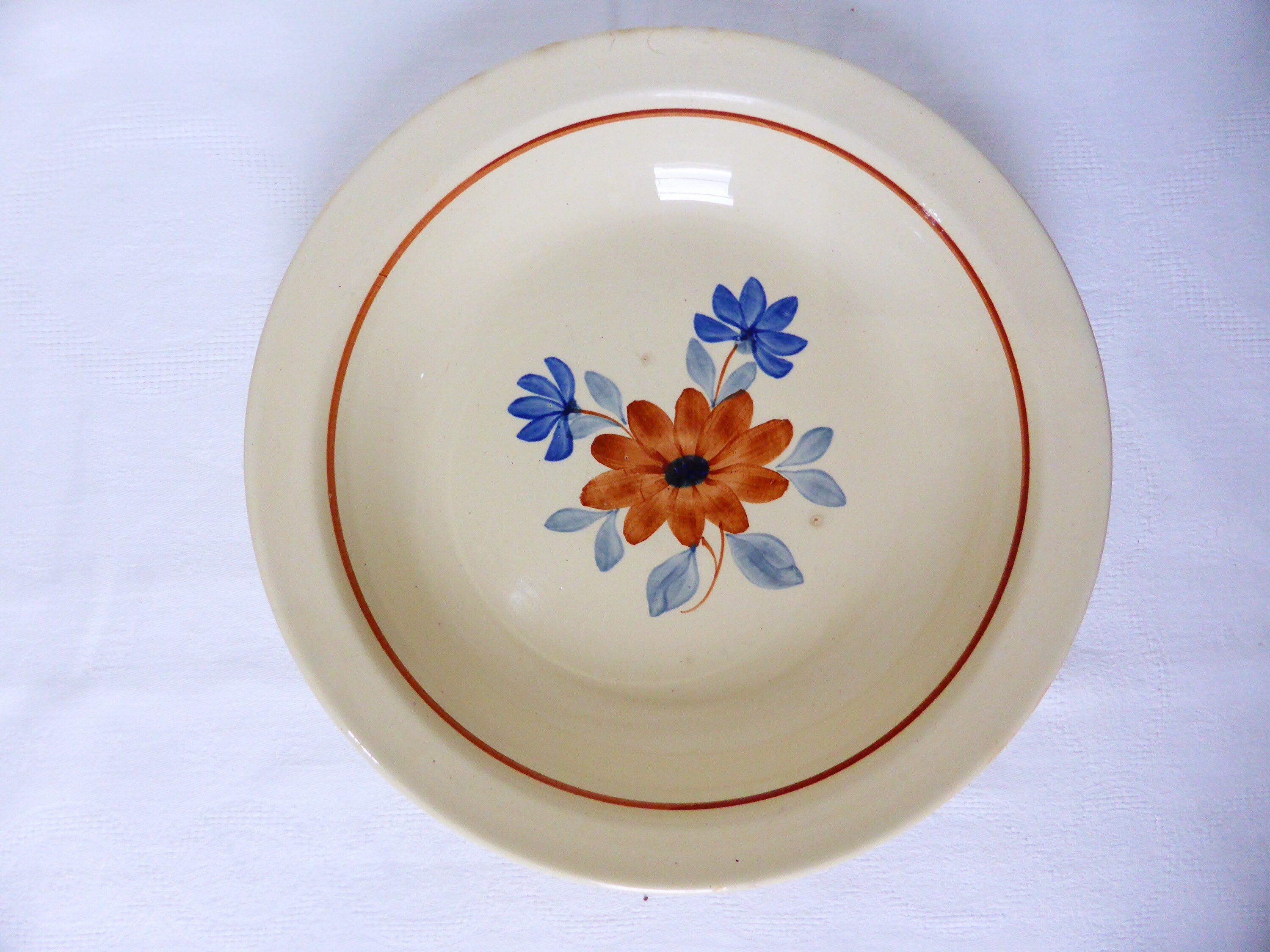 1 Plat Rond Creux Vintage de Digoin Sarreguemines en Porcelaine