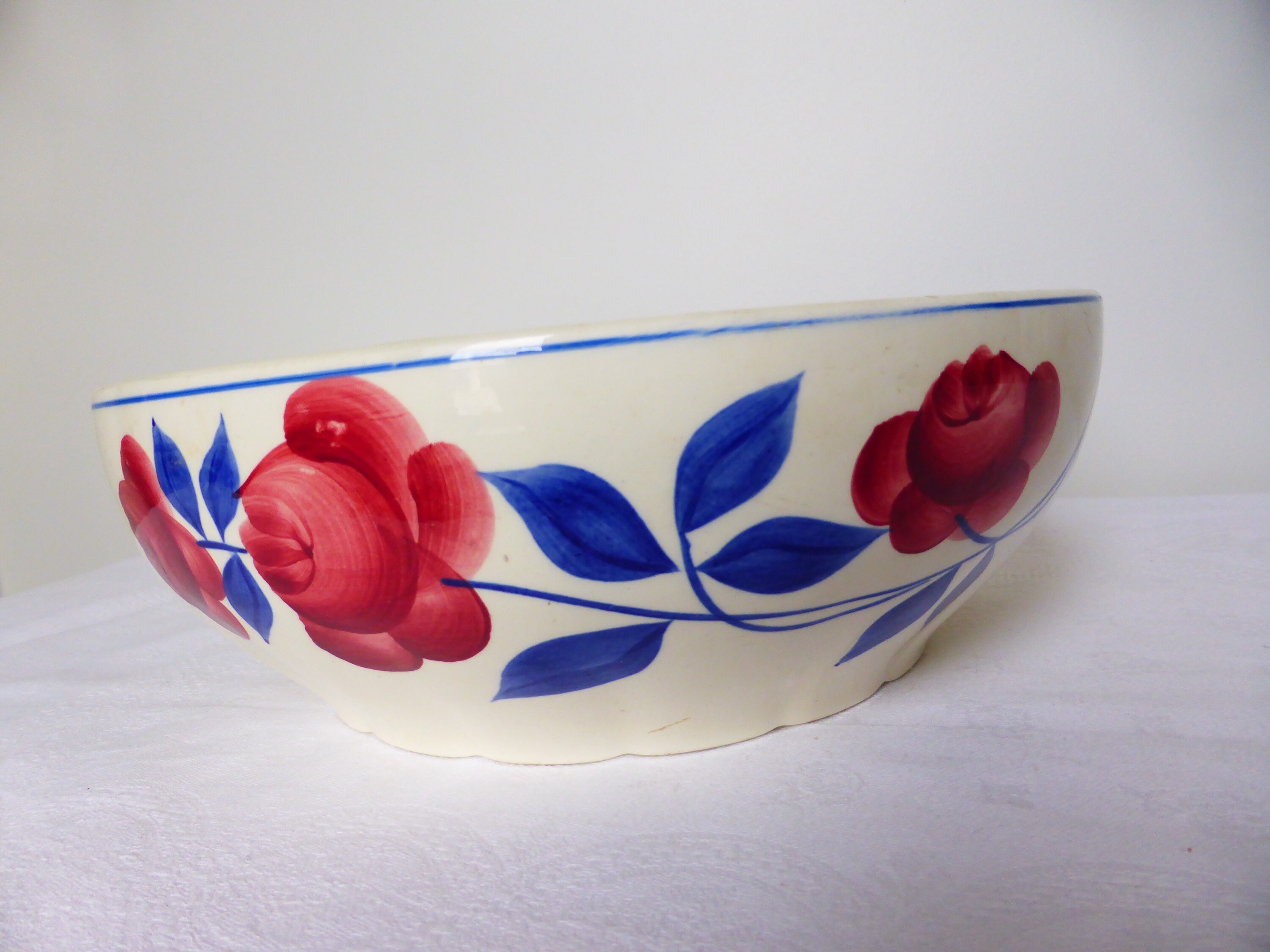 1 Saladier Vintage de La Manufacture Française d'hbcm Modèle Ispahan en Porcelaine