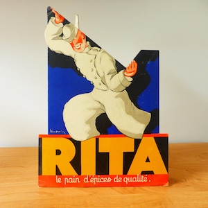 Carton publicitaire vintage pains d'épices Rita