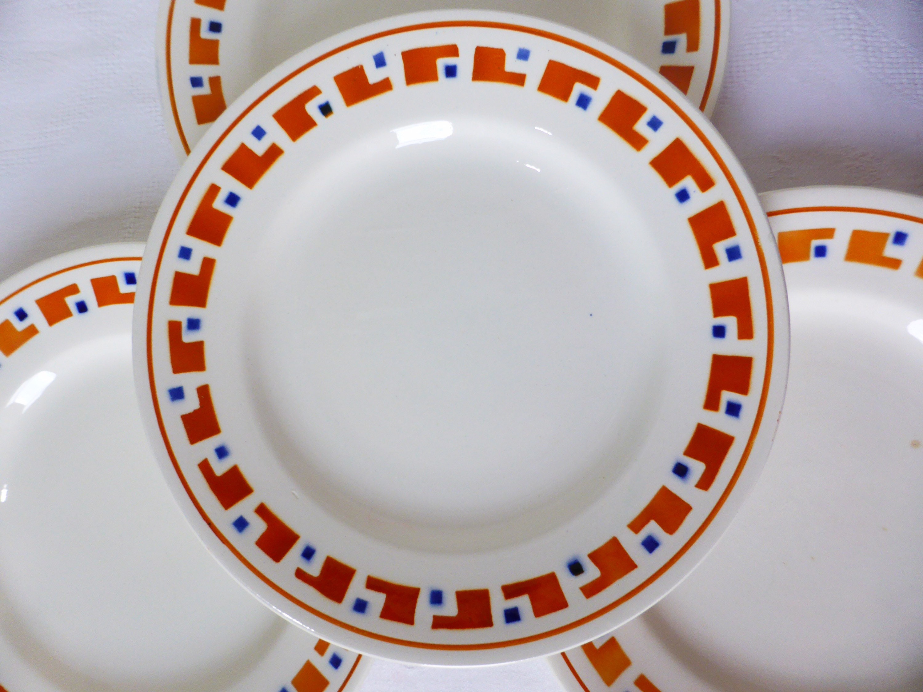 4 Assiettes Plates Vintage