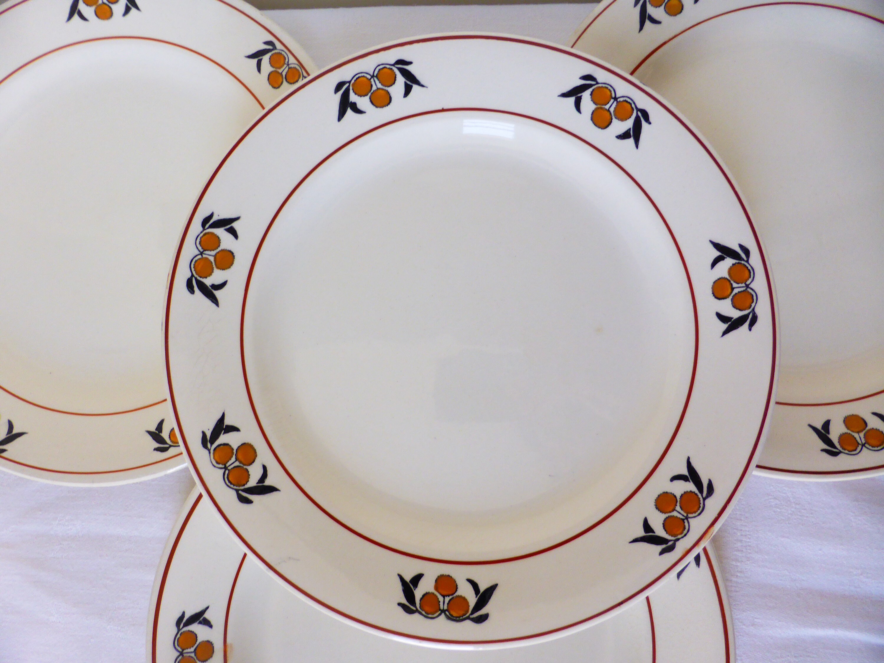 4 Assiettes Plates Vintage