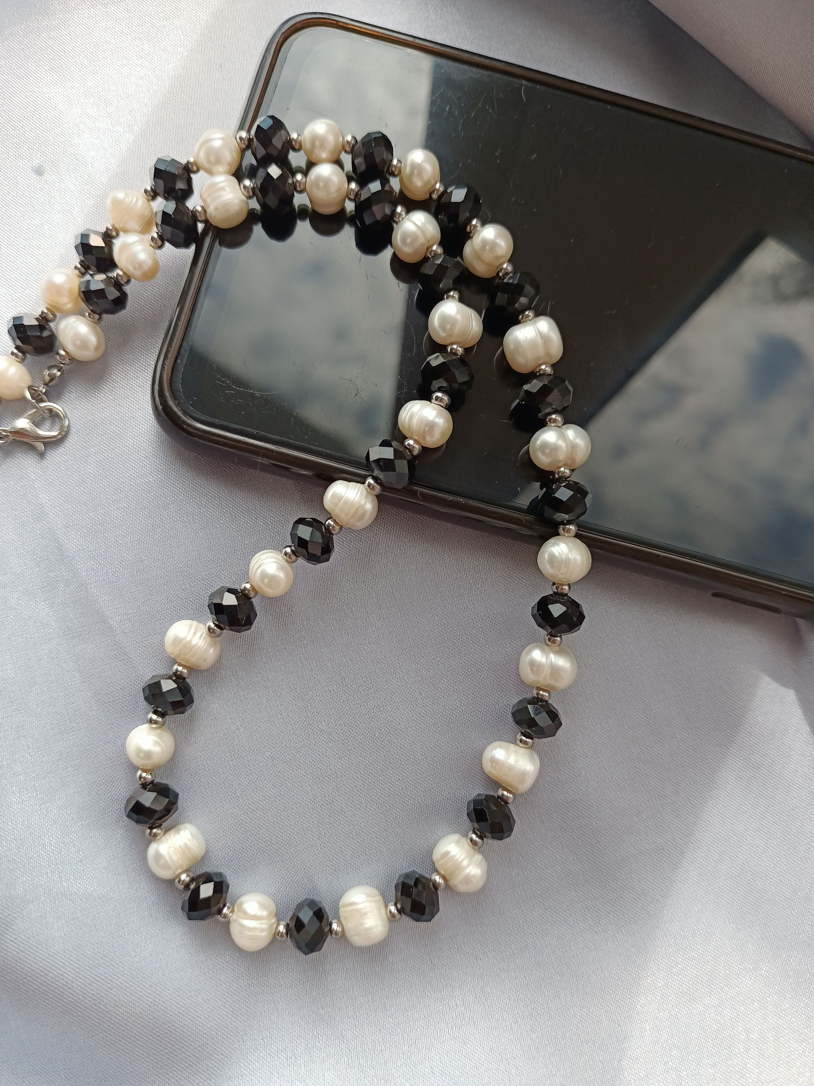Real pearl necklace men Clearance