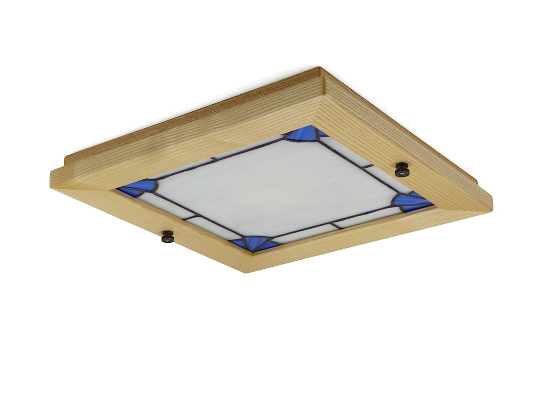 Small Craftsman Recessed Light Trim White Ash With Art Deco Etsy