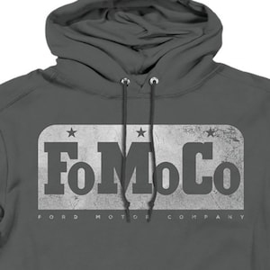 Ford Motor Company FoMoCo Distressed Mens Charcoal Shirts