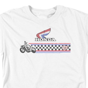 Honda 1985 Red White and Blue White Shirts