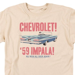 Chevrolet &#39;59 Impala All New All Over Again Cream Shirts