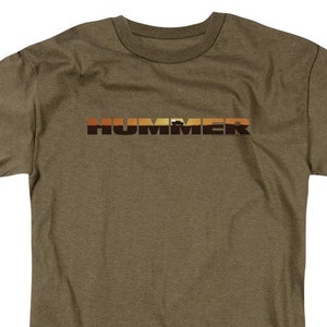 Hummer Sunset Logo Safari Green Shirts