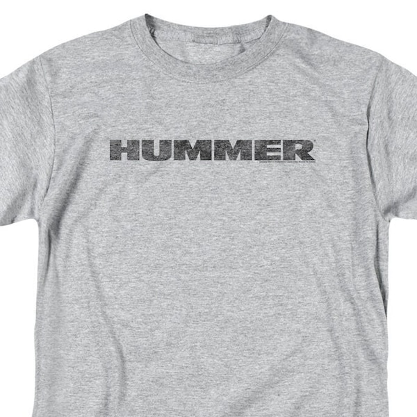 Hummer Distressed Logo Heather Gray Shirts