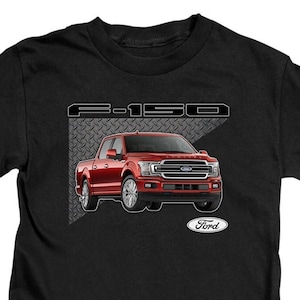Ford Trucks F-150 Limited Rapid Red Kids and Toddler Black Shirts