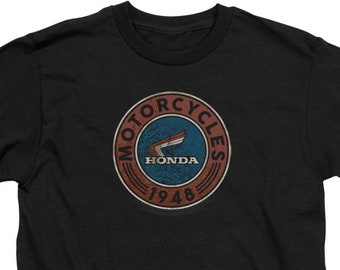 Honda Distressed 1948 Motorcycles Logo Kids zwarte shirts
