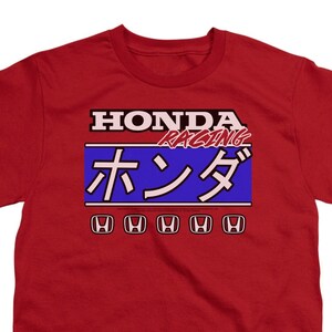 Honda Kanji Racing Kids Red Shirts
