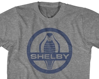 Shelby Snake Head Logo heide grijze shirts