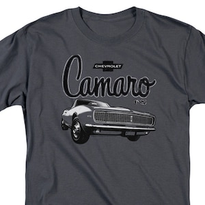 Chevrolet Camaro Script Car Charcoal Shirts
