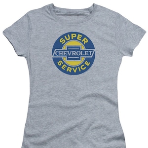 Chevrolet Super Service Logo Juniors and Women&#39;s Athletic Heather Shirts