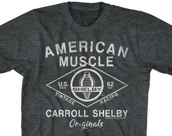 Camisas Carroll Shelby American Muscle Originals en gris carbón jaspeado