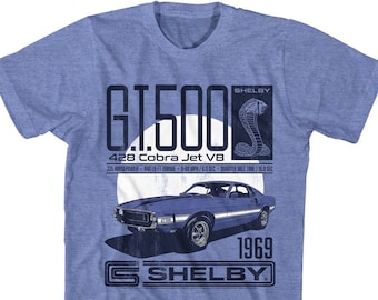 Shelby Cobra Jet V8 Heather Blue Shirts