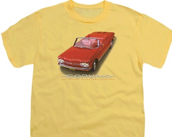 1962 Chevrolet Corvair Monza Convertible Kids Yellow Shirts