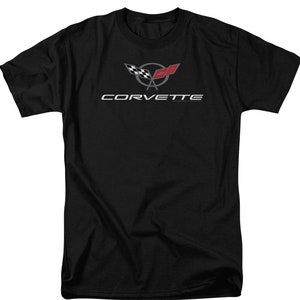 Chevrolet Corvette Cross Flags Emblem Black Shirts