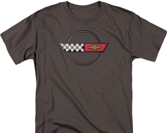 Chevrolet Corvette Classic C4 Logo Charcoal Shirts