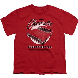 Chevrolet Retro Camaro Kids Red Shirts