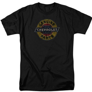Chevrolet Vintage Genuine Parts Black Shirts