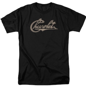 Chevrolet Script Logo Black Shirts