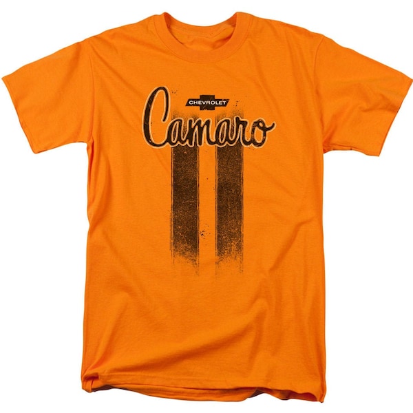 Chevrolet Vintage Camaro Stripes Orange Shirts