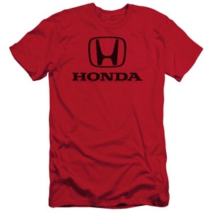 May include: Red t-shirt with a black Honda logo and the word "HONDA" printed below it.