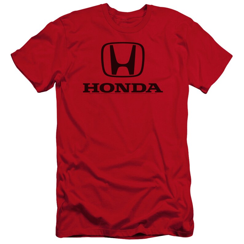 May include: Red t-shirt with a black Honda logo and the word "HONDA" printed below it.