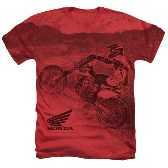 Honda Sublimation Motocross Logo Red Shirts - Etsy