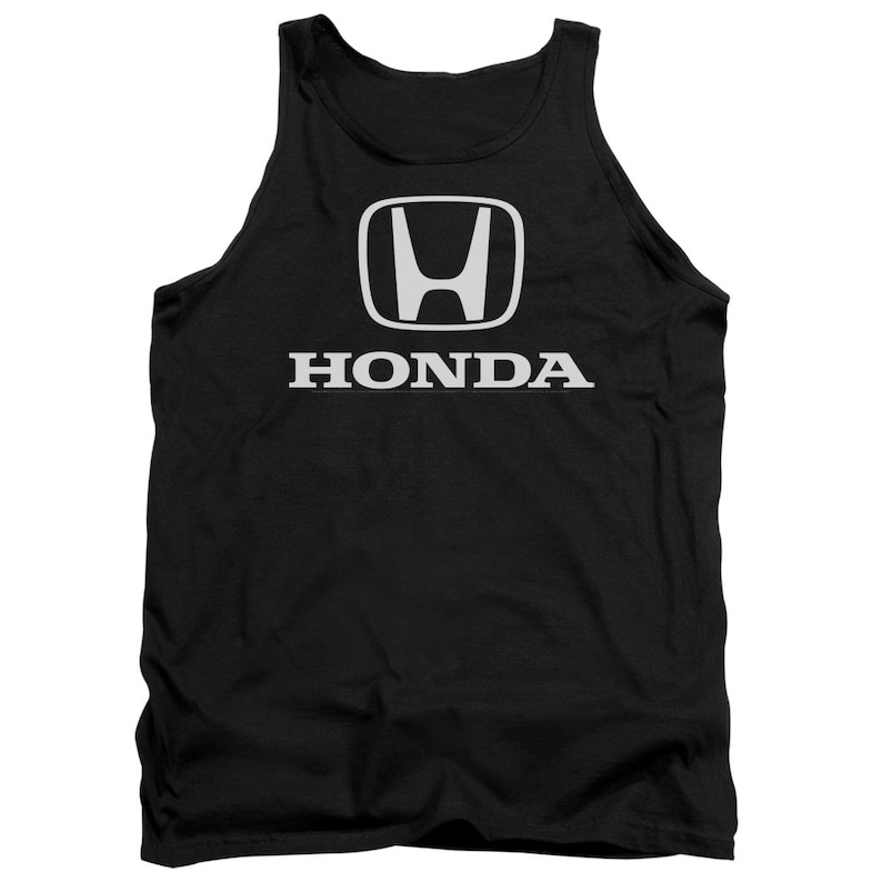May include: Black tank top with a white Honda logo and the word "HONDA" printed below it.