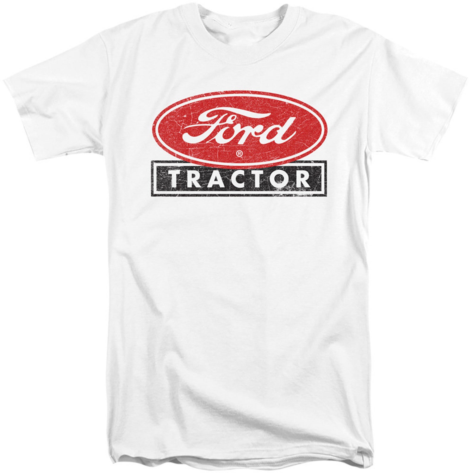 Ford Tractor Distressed Red Logo Mens White Shirts - Etsy