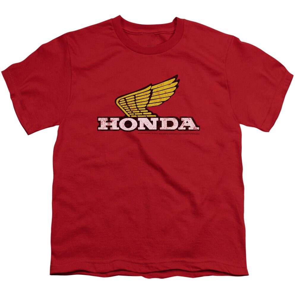 Tシャツ・カットソー HONDA MOTORCYCLE Original Wing Small logo Tshirt Red wing-logo-honda-t-shirt.