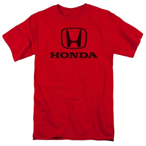 Honda Standard Black Logo Red Shirts